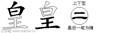 皇的五笔拆分图,皇的五笔字根表