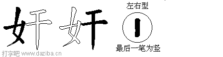 奸的五笔拆分图,奸的五笔字根表