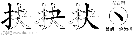 抉的五笔拆分图,抉的五笔字根表