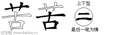 苦的五笔拆分图,苦的五笔字根表