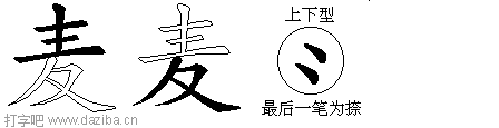 麦的五笔拆分图,麦的五笔字根表