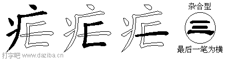疟的五笔拆分图,疟的五笔字根表