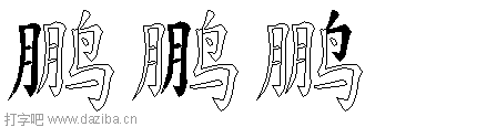 鹏的五笔拆分图,鹏的五笔字根表