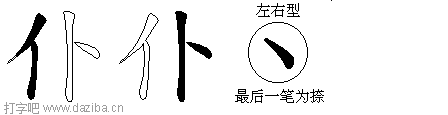 仆的五笔拆分图,仆的五笔字根表