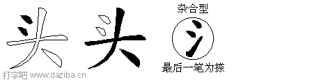 头的五笔拆分图,头的五笔字根表