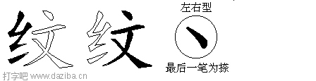 纹的五笔拆分图,纹的五笔字根表