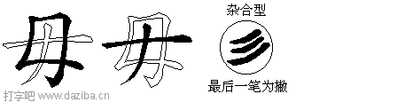 毋的五笔拆分图,毋的五笔字根表