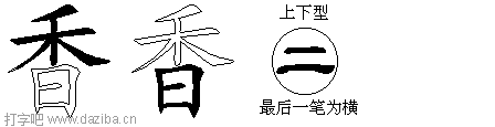 香的五笔拆分图,香的五笔字根表