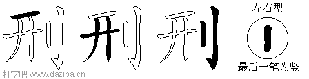 刑的五笔拆分图,刑的五笔字根表