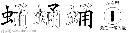 蛹的五笔拆分图,蛹的五笔字根表
