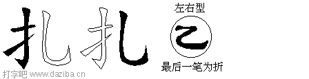 扎的五笔拆分图,扎的五笔字根表