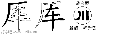 厍的五笔拆分图,厍的五笔字根表