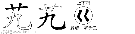 艽的五笔拆分图,艽的五笔字根表