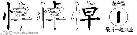 悼的五笔拆分图,悼的五笔字根表