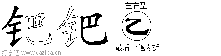 钯的五笔拆分图,钯的五笔字根表