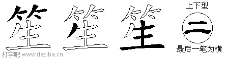笙的五笔拆分图,笙的五笔字根表