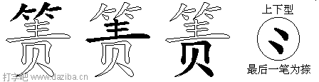 箦的五笔拆分图,箦的五笔字根表