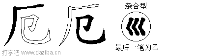 厄的五笔拆分图,厄的五笔字根表