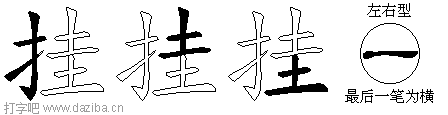 挂的五笔拆分图,挂的五笔字根表