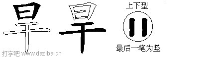 旱的五笔拆分图,旱的五笔字根表